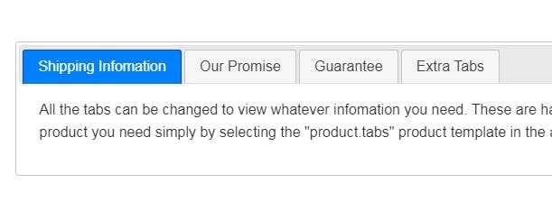 Product Template Tabs
